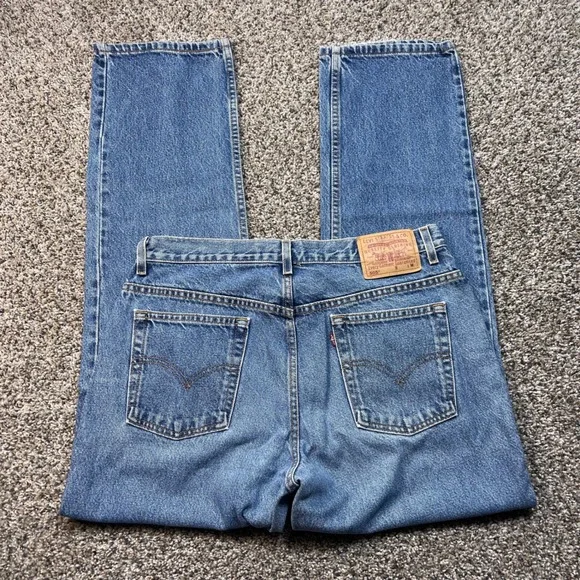 Vintage Levi's‎ 505 Women's 31x32 Jeans Lower Rise Straight Leg Blue Denim 00s - Picture 9 of 10